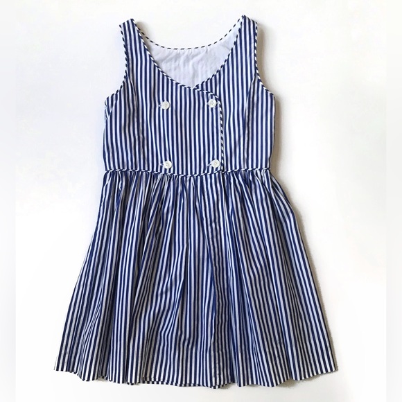 Polo Ralph Lauren Blue And White Striped Dress, Size 7. - Picture 4 of 9